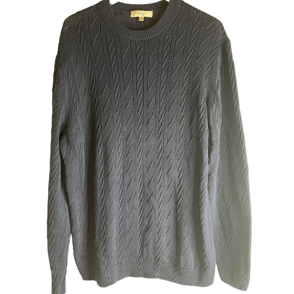 Vintage Turnbury 80's Crew Neck Pullover 100% Cotton Men's L Sweater